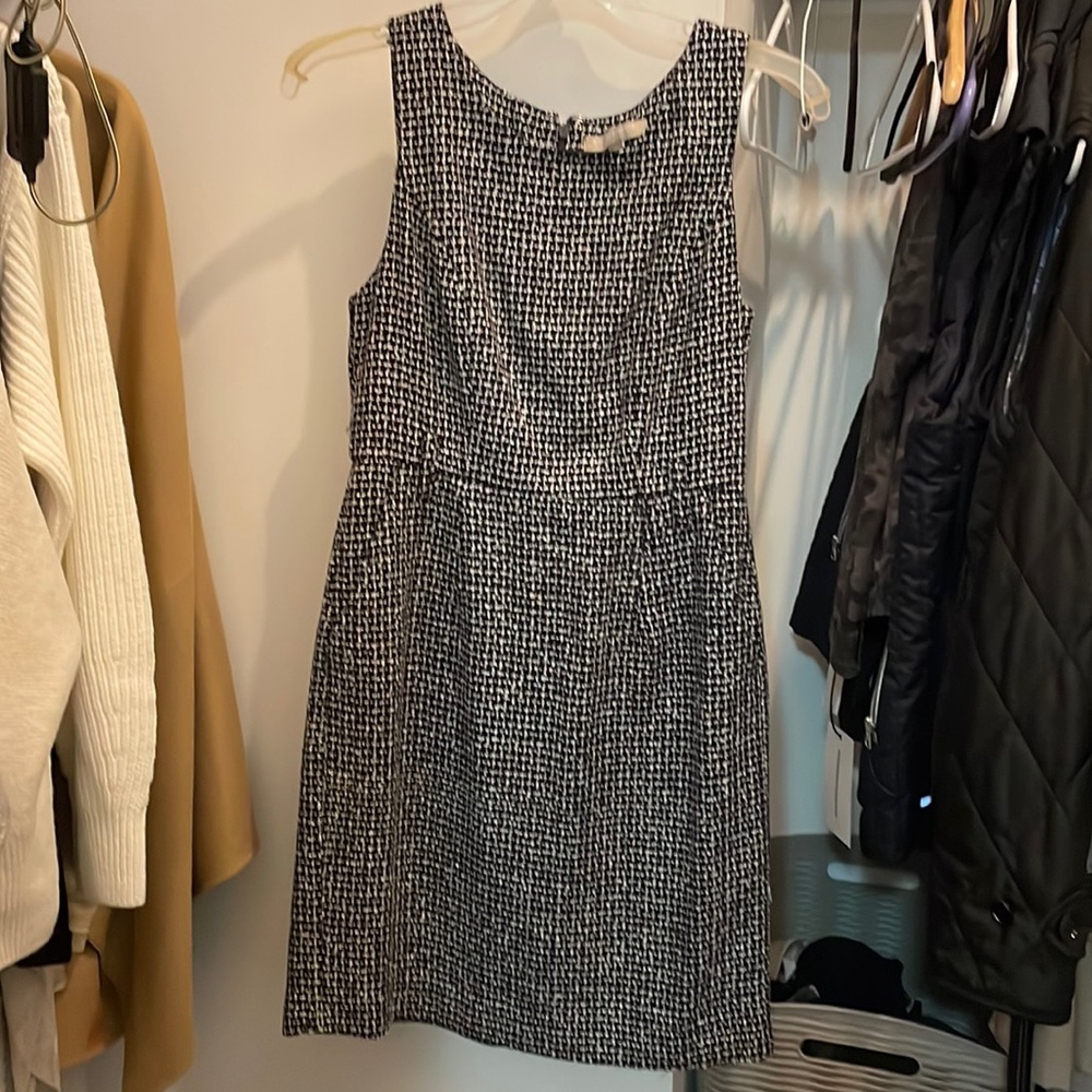 Banana Republic- Navy and White Sleeveless Work Dress